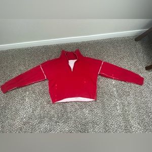 Urban Outfitters red cropped sweater.